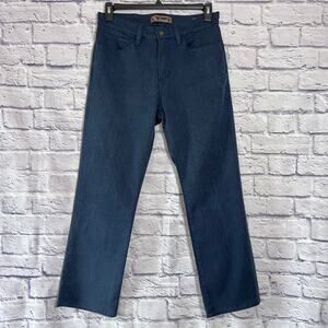 34 Heritage Straight Leg Jeans MENS 33 x 32 Dark Blue Stretch Denim Pants HEMMED